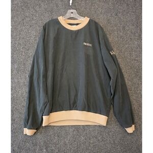 Vintage‎ HP Windbreaker Men's XXL Green Tan Hewlett Packard Logo Pullover Jacket